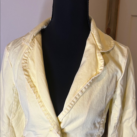 Vintage Mossimo Supply Co. Light Yellow Blazer Cottage Core 90s Corduroy - Picture 4 of 7